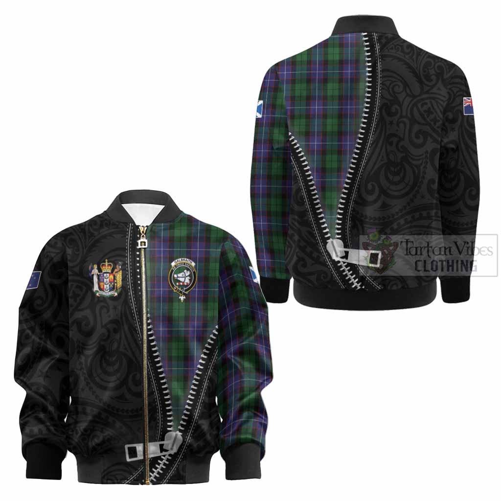 Galbraith Tartan Kid Bomber Jacket New Zealand Pattern Unique Zipper Stylized
