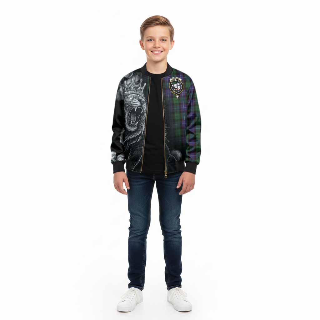 Galbraith Tartan Kid Bomber Jacket Roaring Lion Heritage