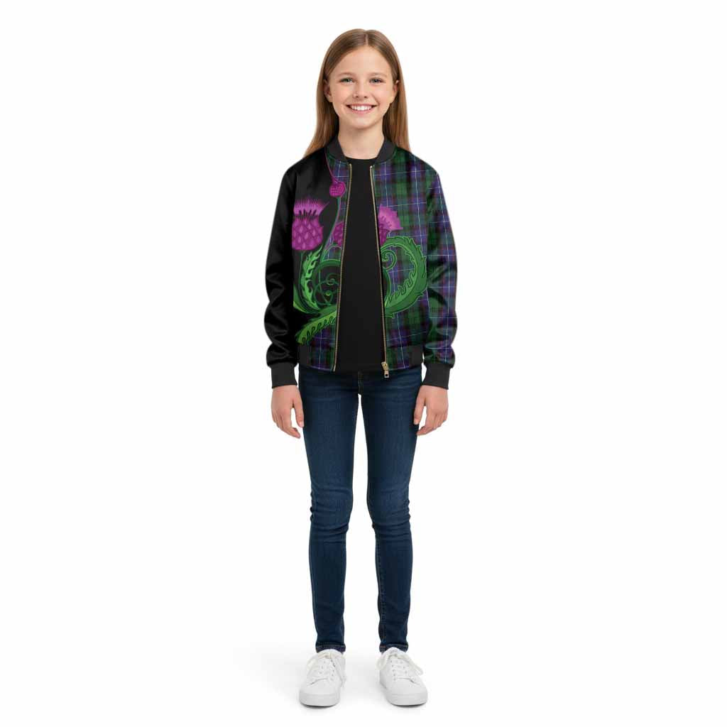 Galbraith Tartan Kid Bomber Jacket Traditional Scottish Thistle