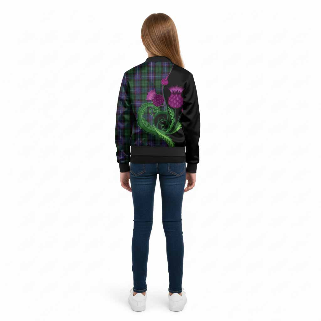 Galbraith Tartan Kid Bomber Jacket Traditional Scottish Thistle