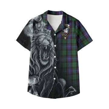 Galbraith Tartan Kid Hawaiian Shirt Roaring Lion Heritage