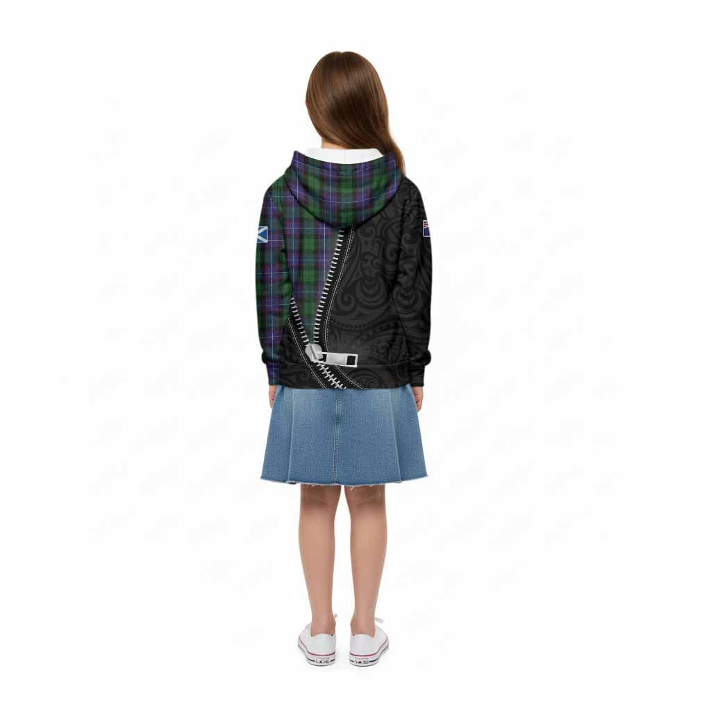 Galbraith Tartan Kid Hoodie New Zealand Pattern Unique Zipper Stylized