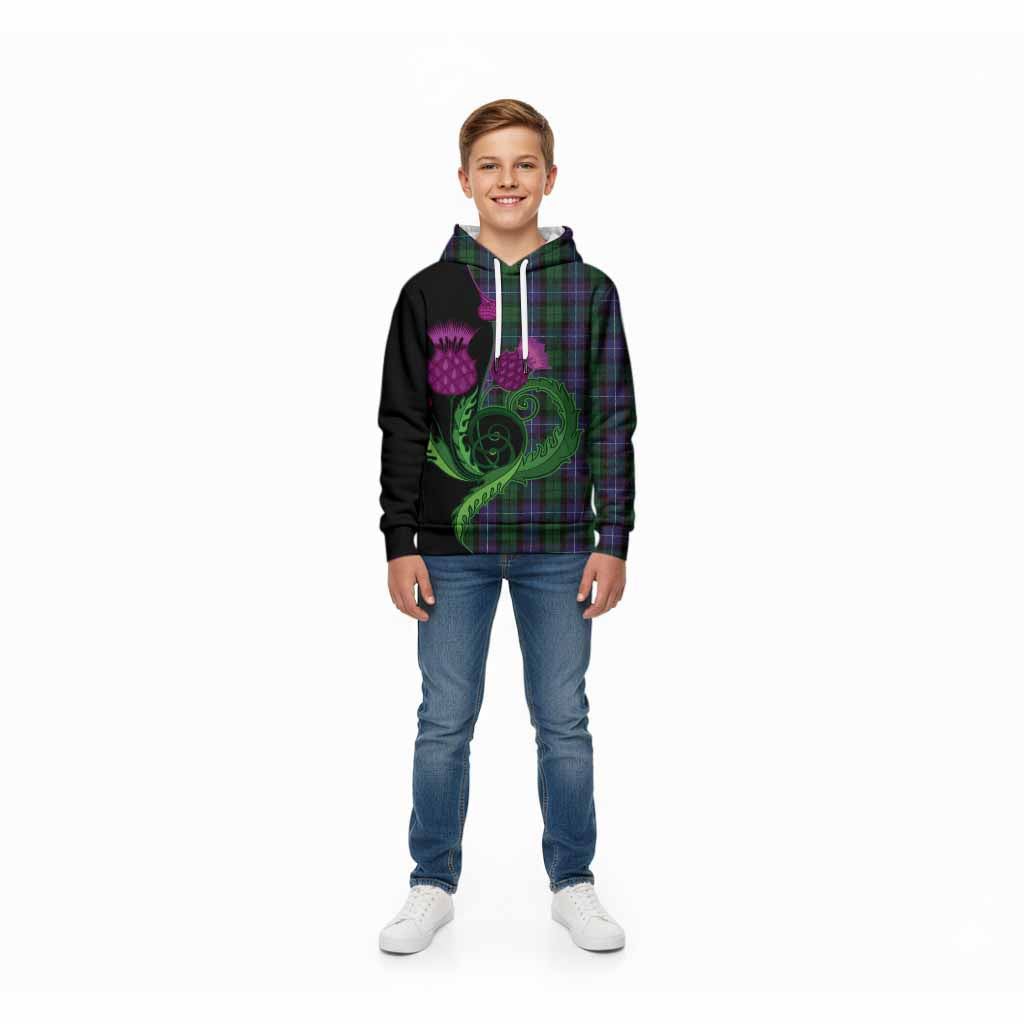Galbraith Tartan Kid Hoodie Traditional Scottish Thistle