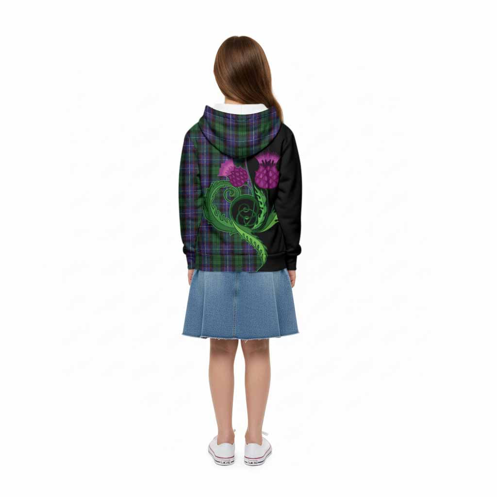 Galbraith Tartan Kid Hoodie Traditional Scottish Thistle