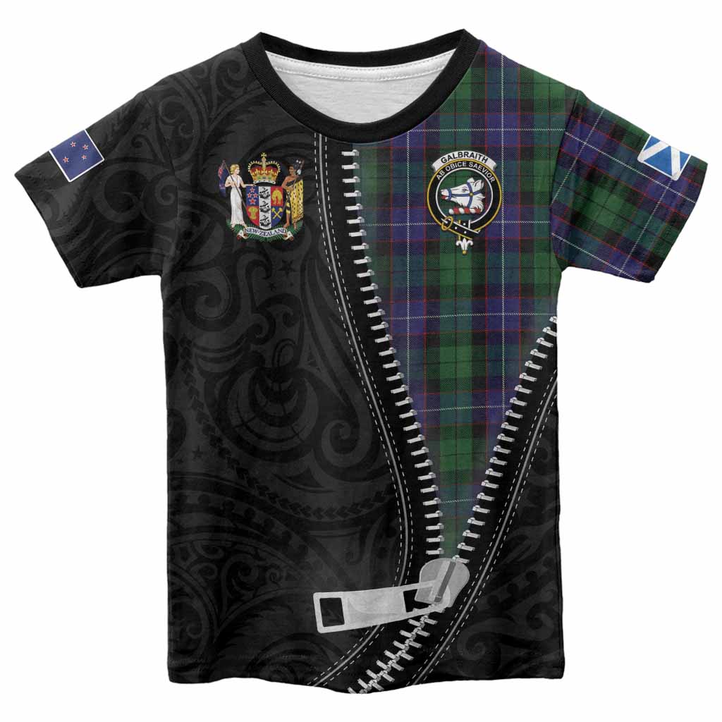 Galbraith Tartan Kid T-shirt New Zealand Pattern Unique Zipper Stylized