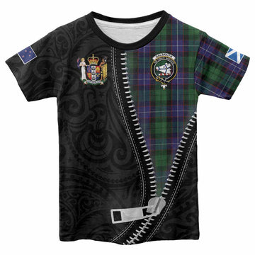 Galbraith Tartan Kid T-shirt New Zealand Pattern Unique Zipper Stylized