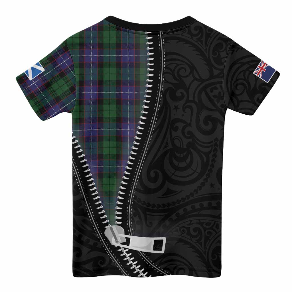 Galbraith Tartan Kid T-shirt New Zealand Pattern Unique Zipper Stylized