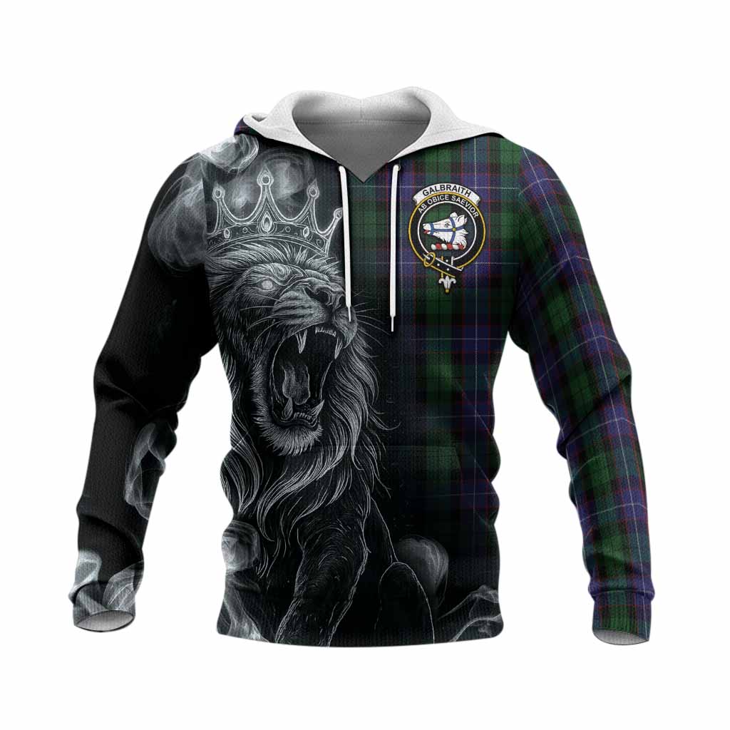 Galbraith Tartan Knitted Hoodie Roaring Lion Heritage