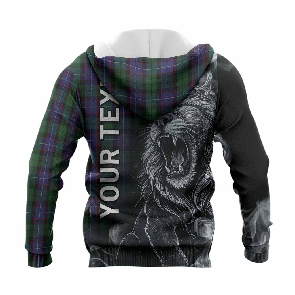 Galbraith Tartan Knitted Hoodie Roaring Lion Heritage