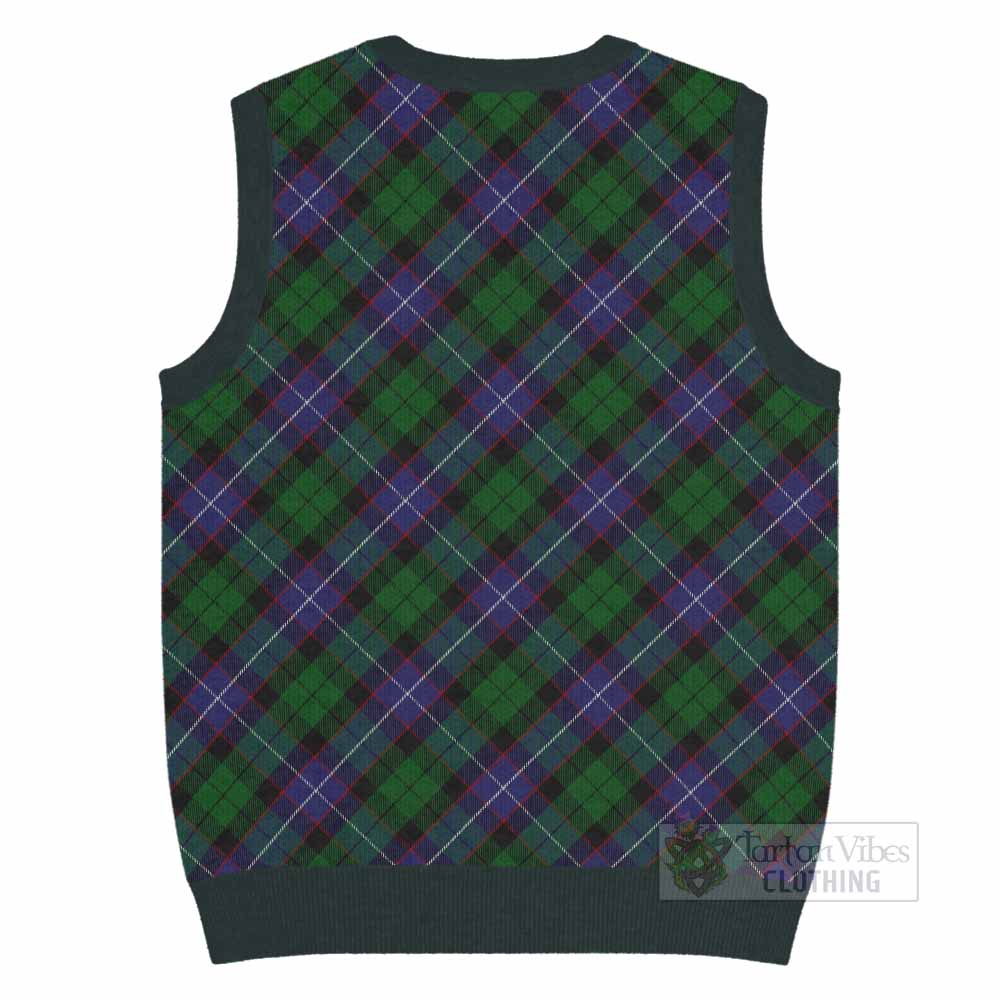 Galbraith Tartan  Knitted V-Neck Vest Cross Style