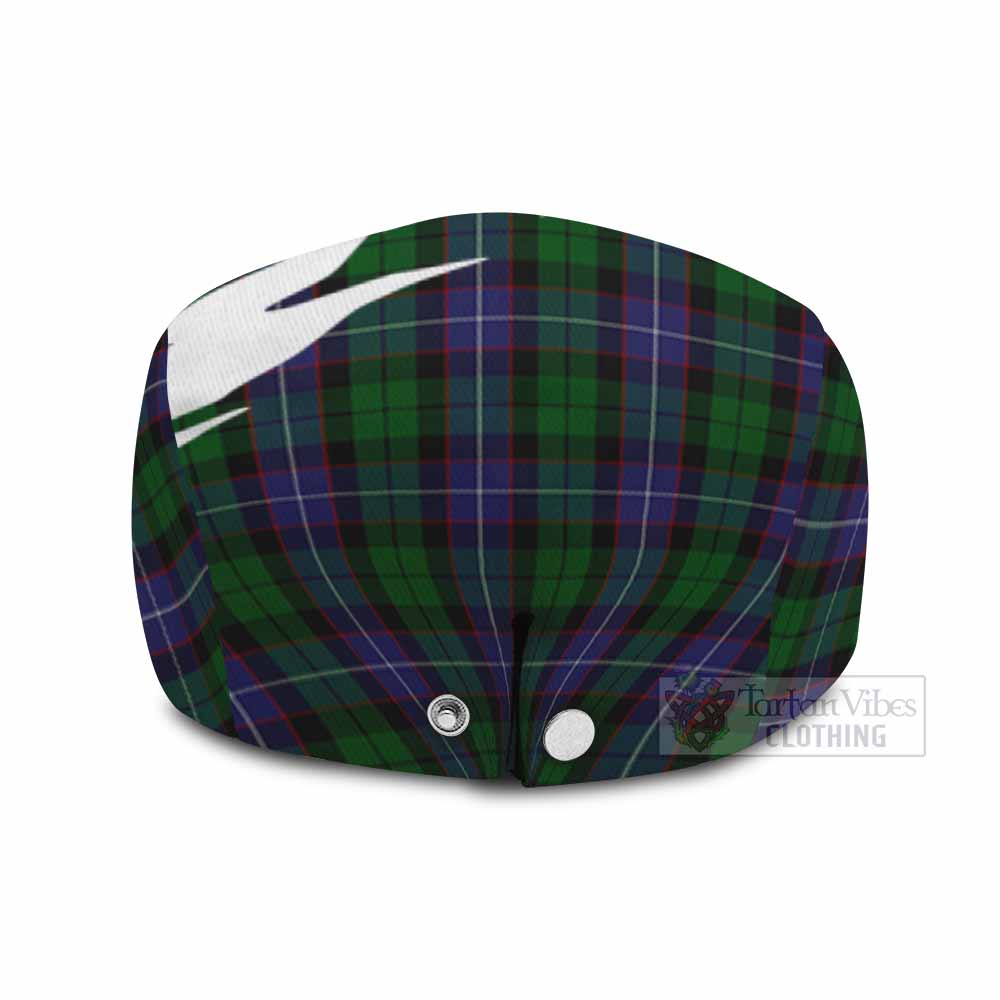 Galbraith Tartan Loch Ness Monster Scottish Heritage Art Flat Cap, Jeff Cap