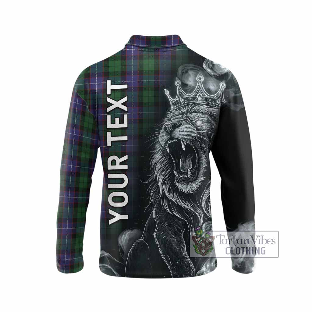 Galbraith Tartan Long Sleeve Polo Shirt Roaring Lion Heritage