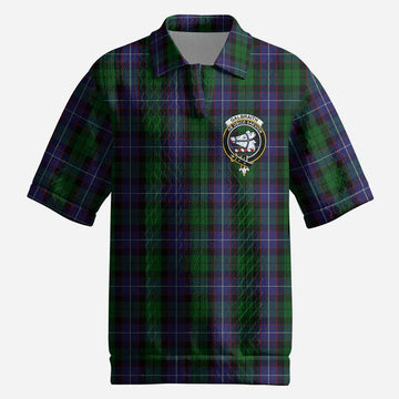 Galbraith Tartan Men’s Polo Sweater Top with Family Crest