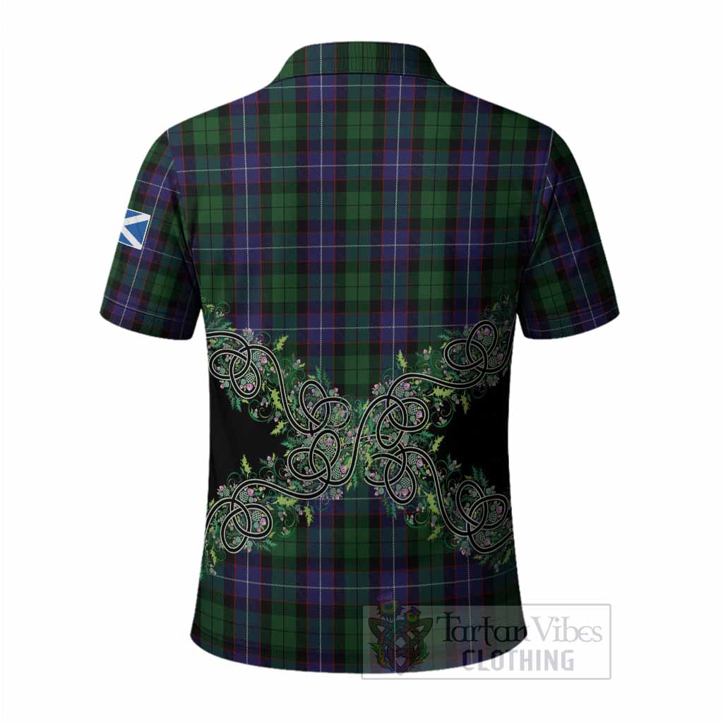 Galbraith Tartan Polo Shirt Thistle Scottish Spirit