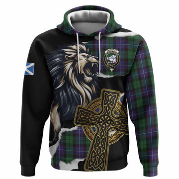Galbraith Tartan Scottish Hoodie Lion Celtic Heritage