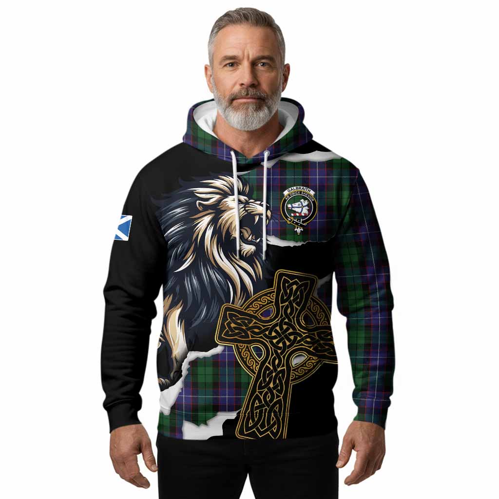 Galbraith Tartan Scottish Hoodie Lion Celtic Heritage