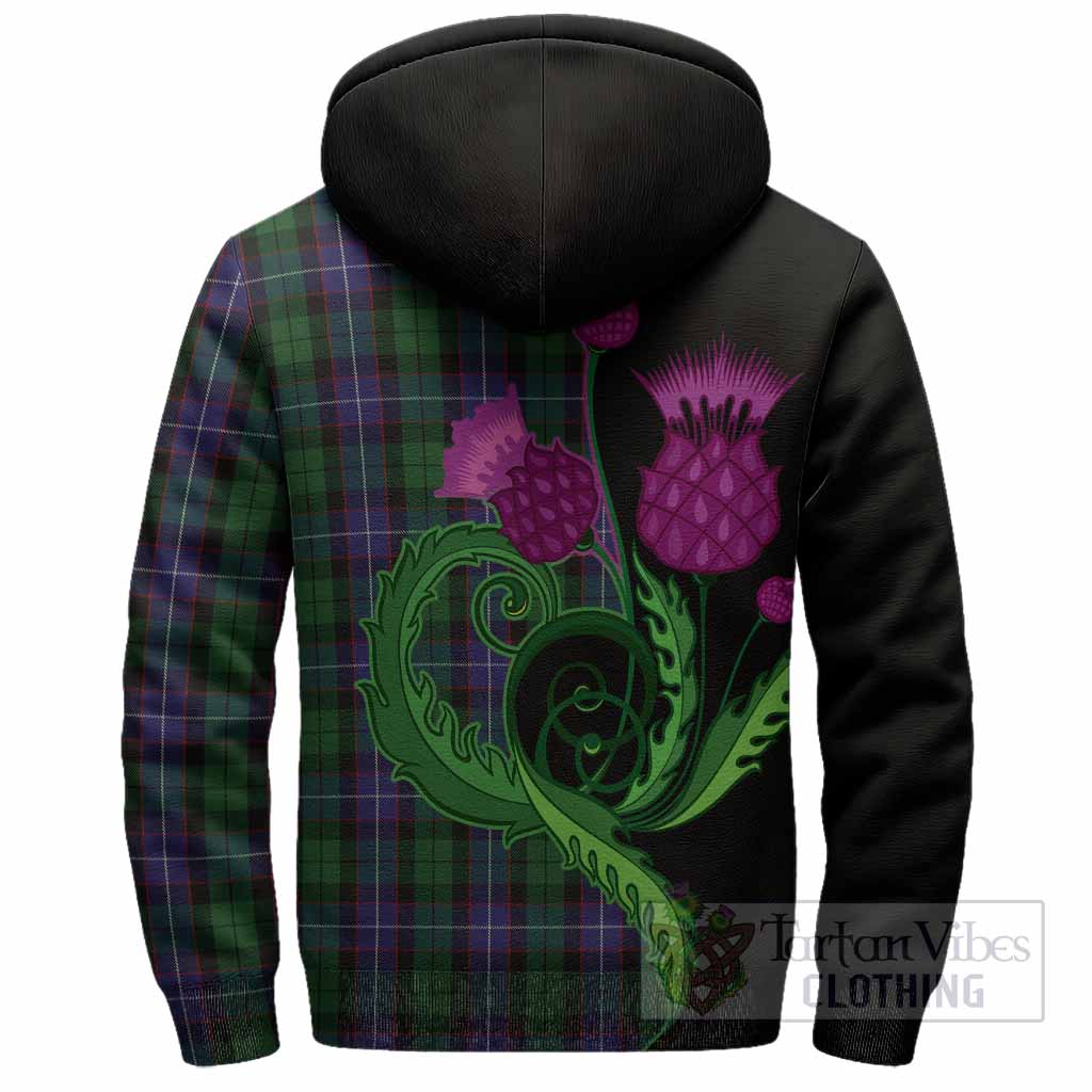 Galbraith Tartan Sherpa Hoodie Traditional Scottish Thistle