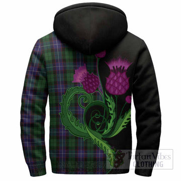 Galbraith Tartan Sherpa Hoodie Traditional Scottish Thistle