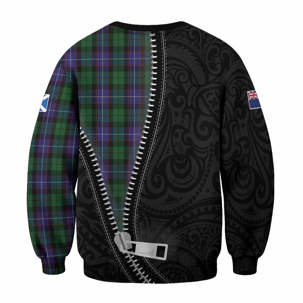 Galbraith Tartan Sweatshirt New Zealand Pattern Unique Zipper Stylized