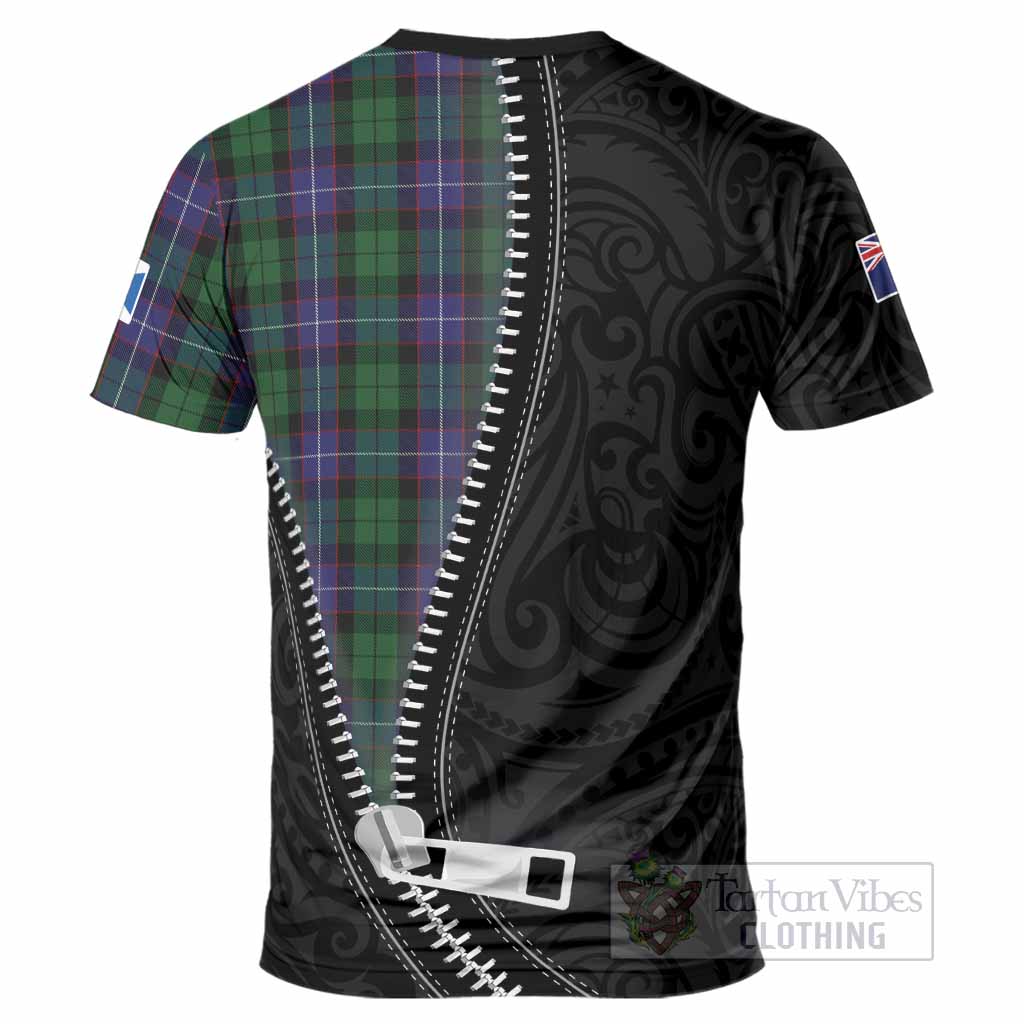 Galbraith Tartan T-Shirt New Zealand Pattern Unique Zipper Stylized