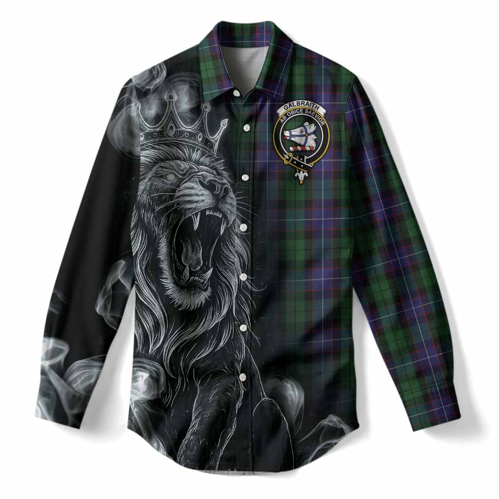 Galbraith Tartan Women Casual Shirt Roaring Lion Heritage