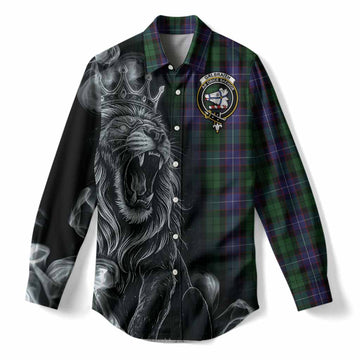 Galbraith Tartan Women Casual Shirt Roaring Lion Heritage