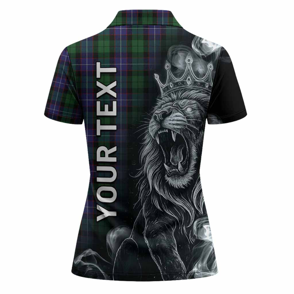 Galbraith Tartan Women Polo Shirt Roaring Lion Heritage