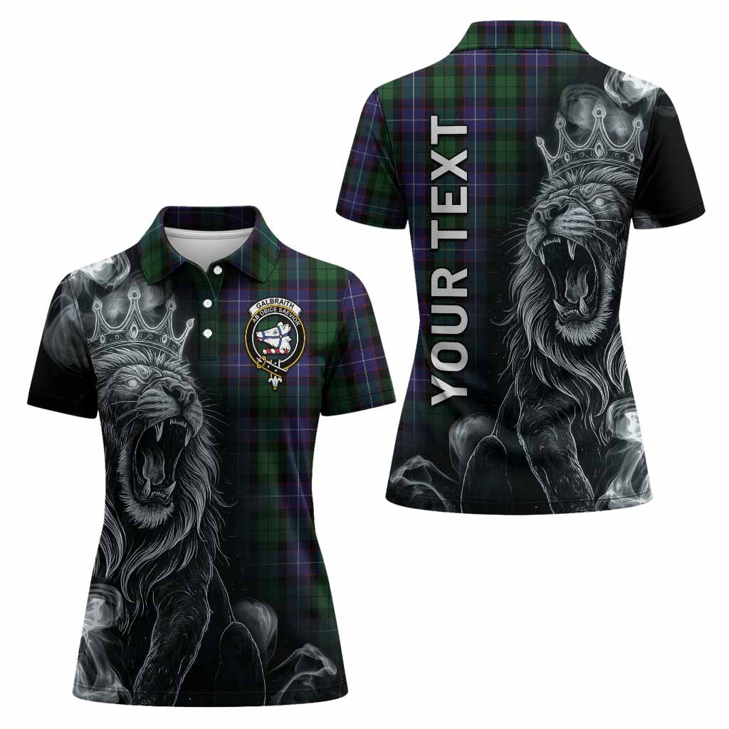 Galbraith Tartan Women Polo Shirt Roaring Lion Heritage