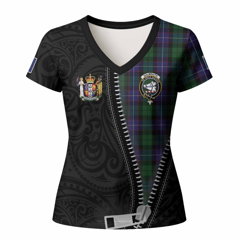 Galbraith Tartan Women T shirt New Zealand Pattern Unique Zipper Stylized