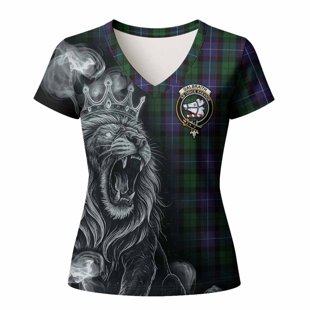 Galbraith Tartan Women T shirt Roaring Lion Heritage