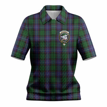 Galbraith Tartan Women’s Polo Sweater Top with Family Crest