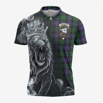 Galbraith Tartan Zipper Polo Shirt Roaring Lion Heritage