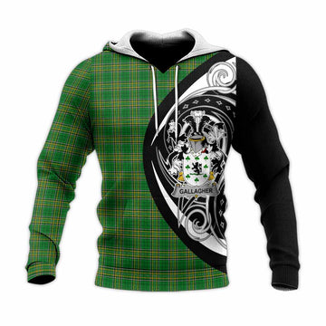 Tartan Vibes Clothing Gallagher Irish Clan Knitted Hoodie Celtic Circle Style