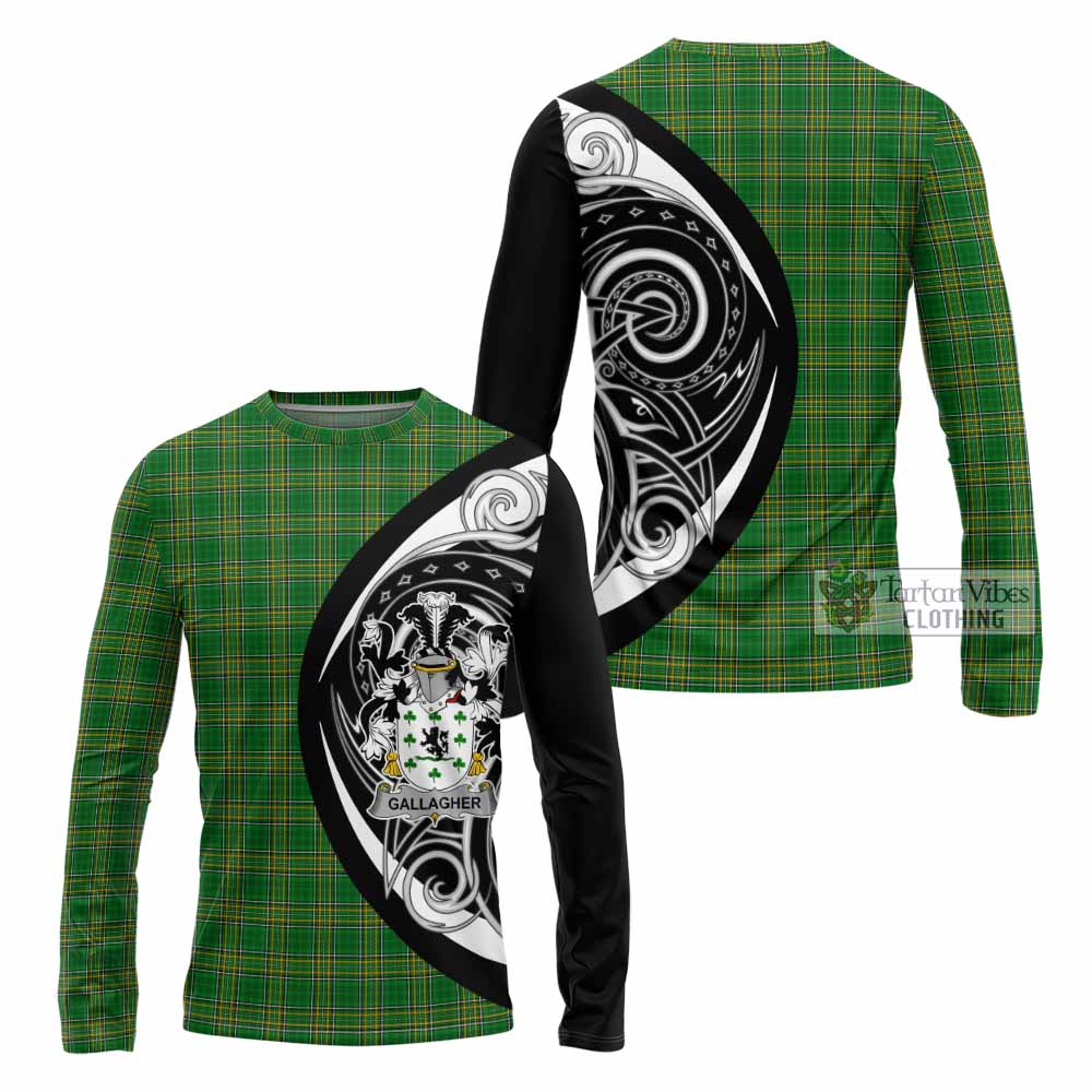 Tartan Vibes Clothing Gallagher Irish Clan Long Sleeve T-Shirt Celtic Circle Style