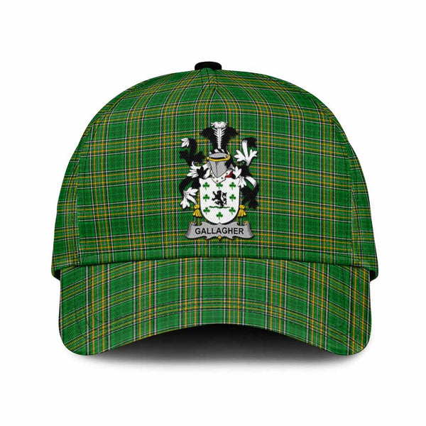 Gallagher Irish Clan Tartan Classic Cap with Coat of Arms