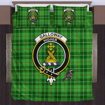Galloway Tartan Bedding Set with Family Crest