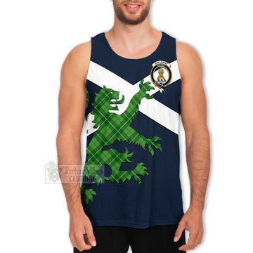Tartan Vibes Clothing Galloway Tartan Lion Rampant Men's Tank Top – Proudly Display Your Heritage with Alba Gu Brath and Clan Name