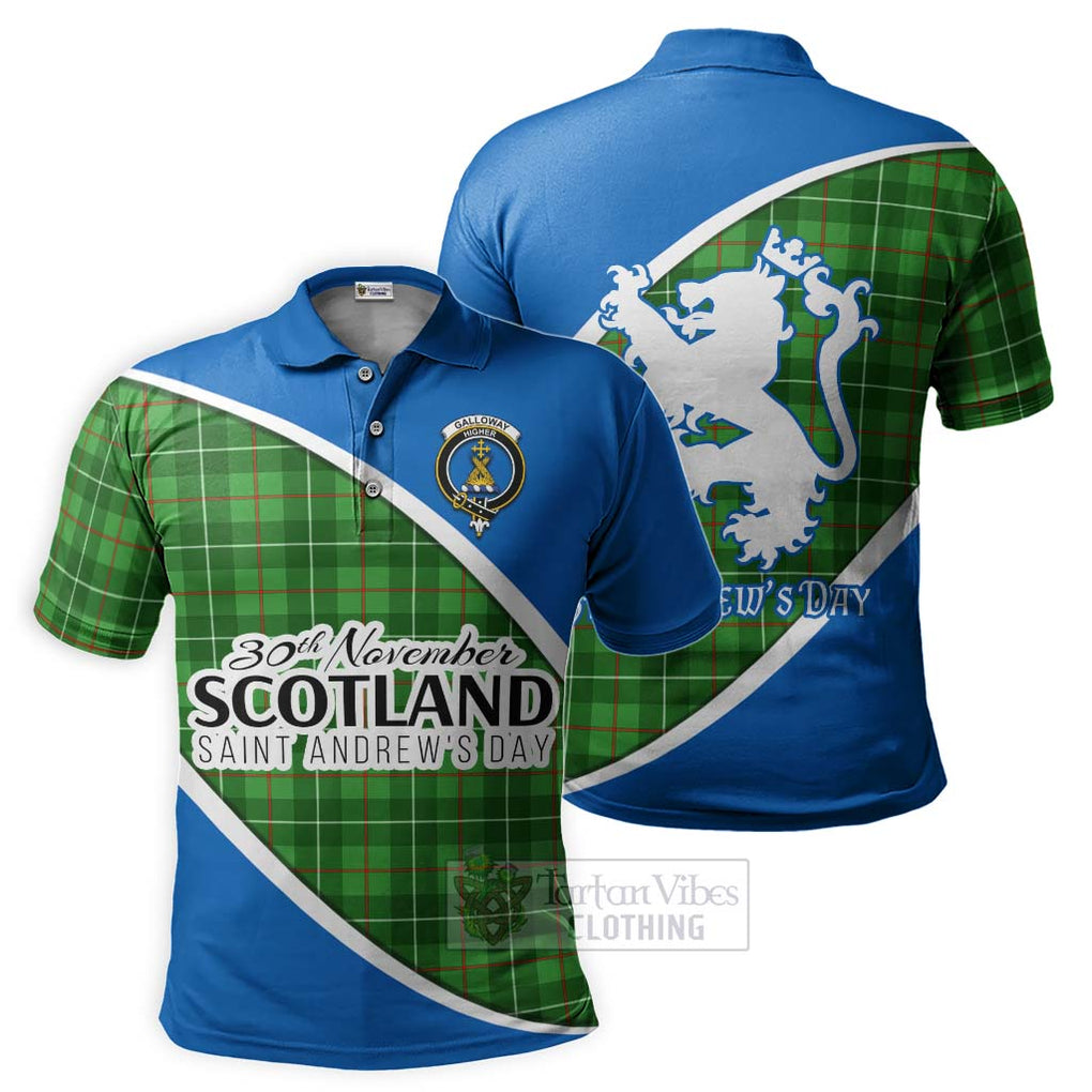Tartan Vibes Clothing Galloway Family Crest Tartan Polo Shirt Celebrate Saint Andrew's Day in Style