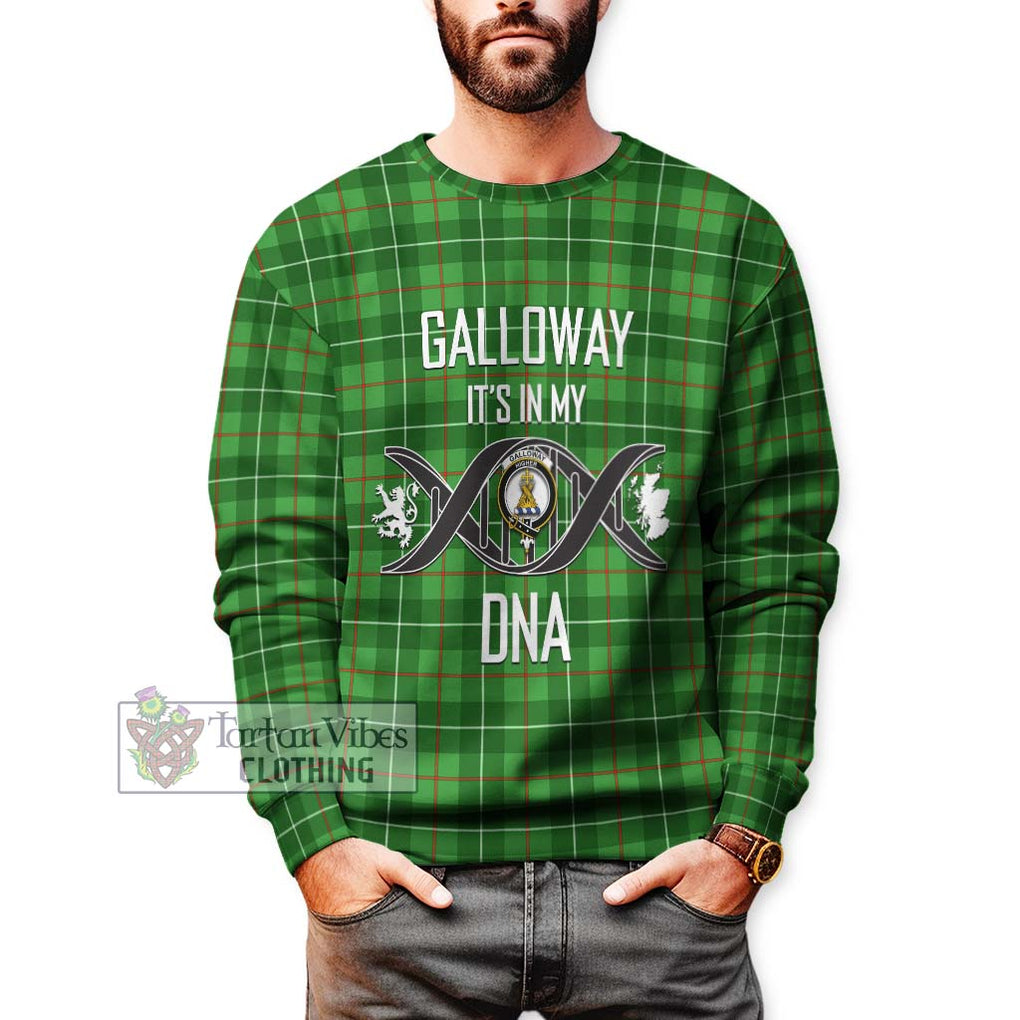 Galloway Tartan Sweatshirt with Family Crest DNA In Me Style Unisex - Tartanvibesclothing Shop