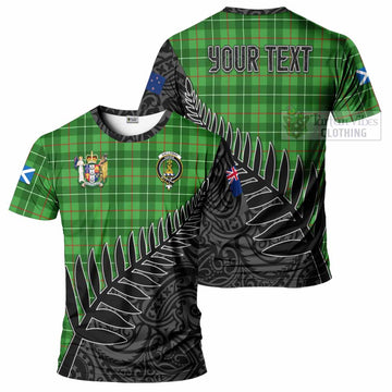 Tartan Vibes Clothing Galloway Crest Tartan T-Shirt with New Zealand Silver Fern Half Style