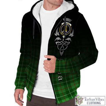 Galloway Tartan Sherpa Hoodie Featuring Alba Gu Brath Family Crest Celtic Inspired
