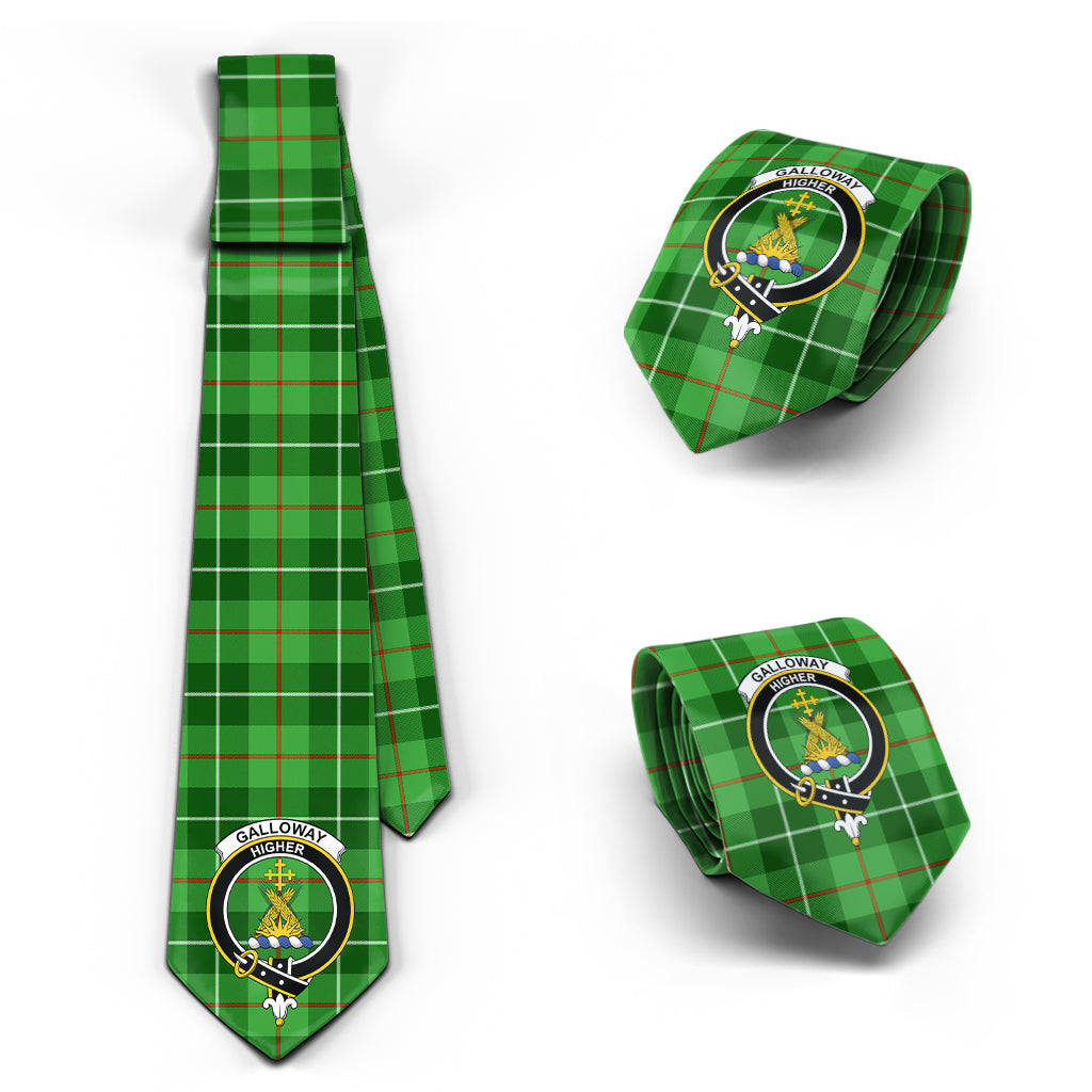 Galloway Tartan Classic Necktie with Family Crest Necktie One Size - Tartan Vibes Clothing