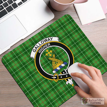 Galloway Tartan Mouse Pad with Family Crest