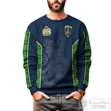 Galloway Tartan Sweater with Family Crest and Lion Rampant Vibes Sport Style