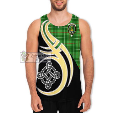 Galloway Tartan Men's Tank Top with Family Crest and Celtic Symbol Style Men - Tartan Vibes Clothing