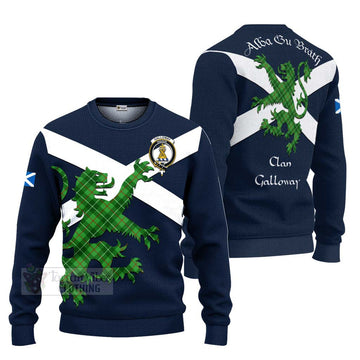 Tartan Vibes Clothing Galloway Tartan Lion Rampant Knitted Sweater – Proudly Display Your Heritage with Alba Gu Brath and Clan Name