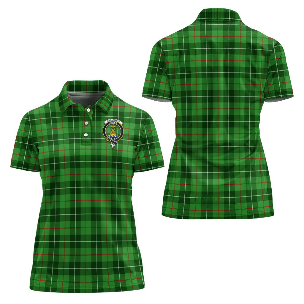 Galloway Tartan Polo Shirt with Family Crest For Women Women - Tartan Vibes Clothing