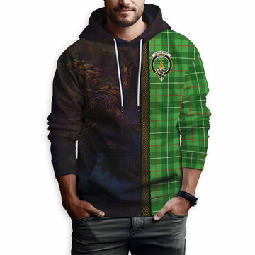 Galloway Tartan Family Crest Hoodie Alba Gu Brath Be Brave Lion Ancient Style