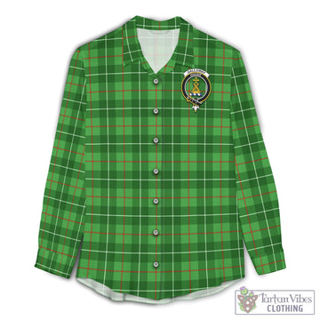 Galloway Tartan Womens Casual Shirt with Family Crest