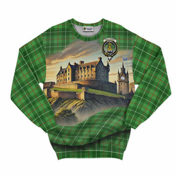 Tartan Vibes Clothing Galloway Tartan Family Crest Sweatshirt with Scottish Ancient Castle Style